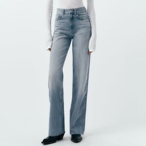 Zara High Rise Wide Leg Jean
